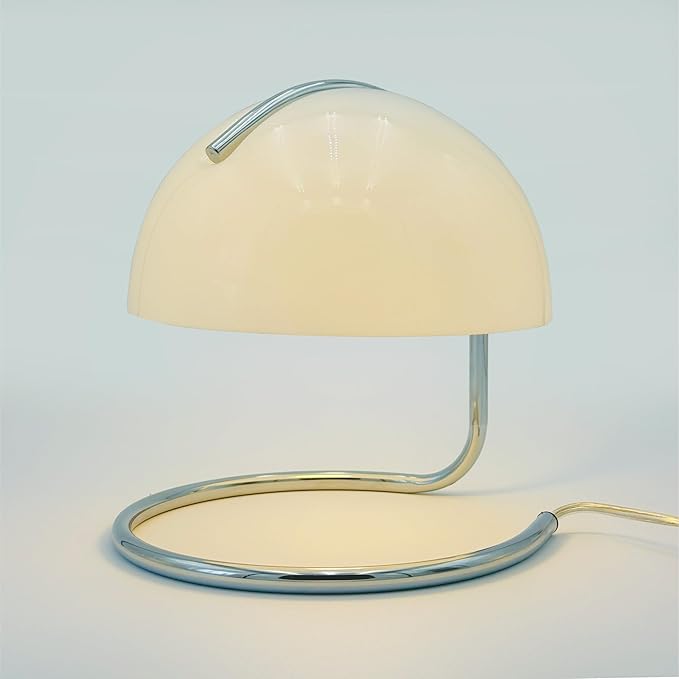 Lotus Atelier Chrome Bauhaus Light | Retro Mushroom Table Lamp