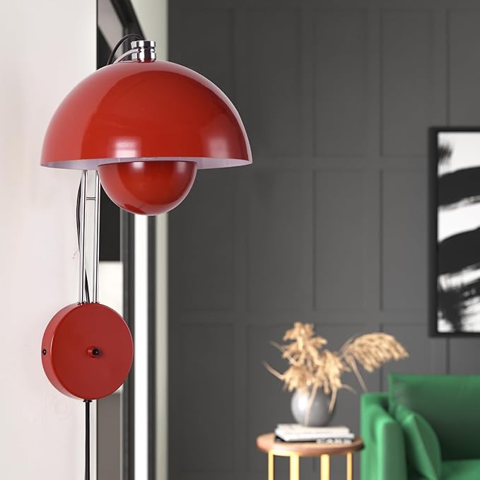 Modern Flower Pot Wall Lamp Sconce, Plug in Wall Lights