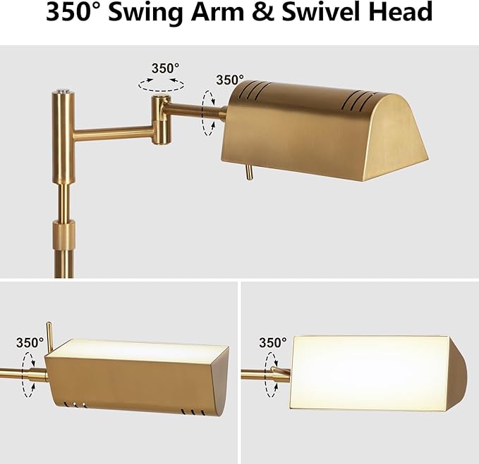 SUNMORY Dimmable LED Pharmacy Floor Lamp, 16W/1500LM Bright Reading Floor Lamp
