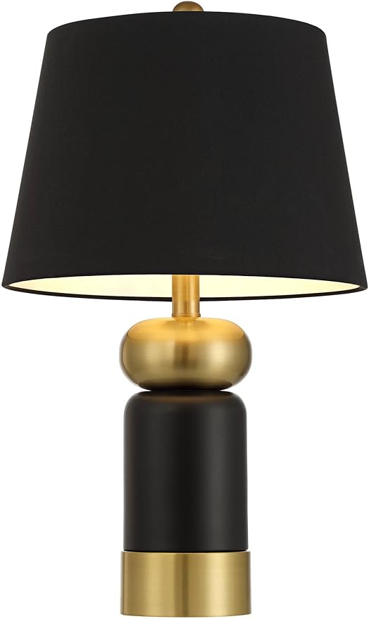 360 Lighting Anthem 21 3/4" High Small Modern Accent Table Lamp Black Gold