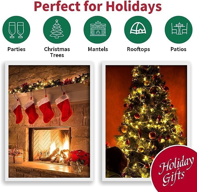 LAMPHOME 150 Count Warm White- String Lights