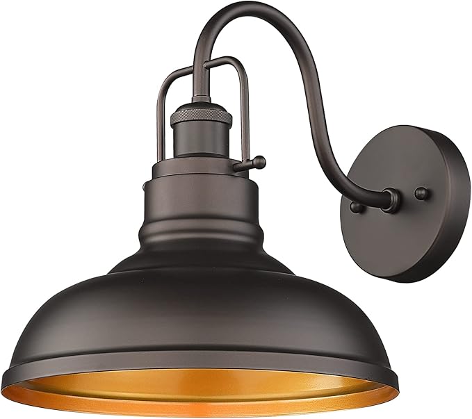 zeyu 11" Farmhouse Barn Light, Vintage Wall Light Sconce