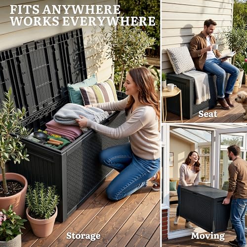 95 Gallon Large Outdoor Deck Box