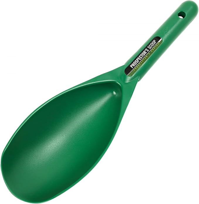 ASR Outdoor 12.5 Inch Prospecting Large Sand Scoop Plastic Trowel for Metal Detector Gold Panning, Green