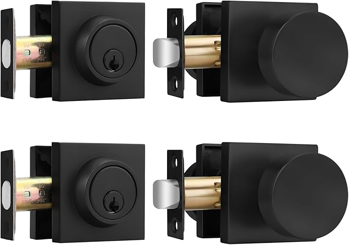 Haidms Matte Black Door Knobs