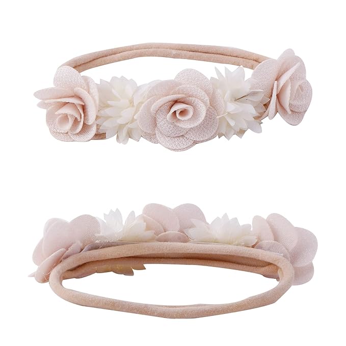 Baby Girl Headbands Nylon Flower Elastic Hairbands 6pcs Hair Accessories Gift for Newborn Infant Toddlers