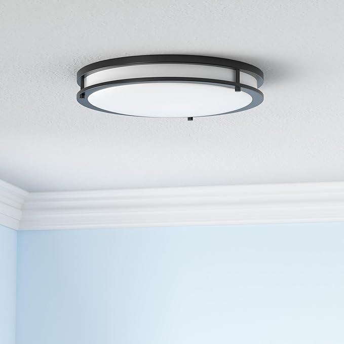 ASD LED 18" Round Flush Mount Lighting, Close to Ceiling Light Fixture | 3CCT