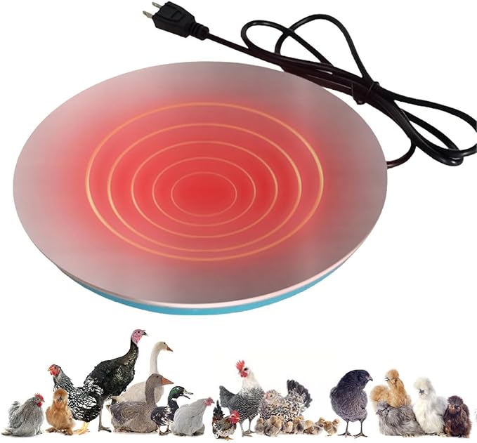 Warmer Base for Chicken Water - Poultry Water Heater with 4.5 Feet Power Cable - Heated Chicken Waterer Base with 4.5 Feet Power Cable,AntiScald Pet Poultry Waterer Winter Deicer
