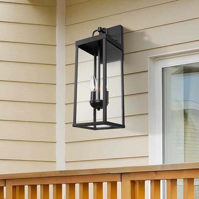 Outdoor Wall Sconce Light, 20 Inch Tall Transitional Exterior Wall Bracket