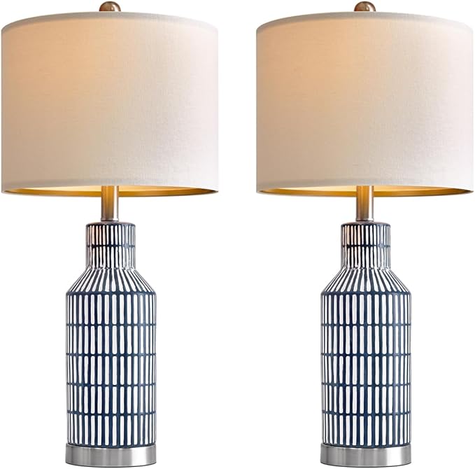 25" Modern Ceramic Lamps Single Table Lamp