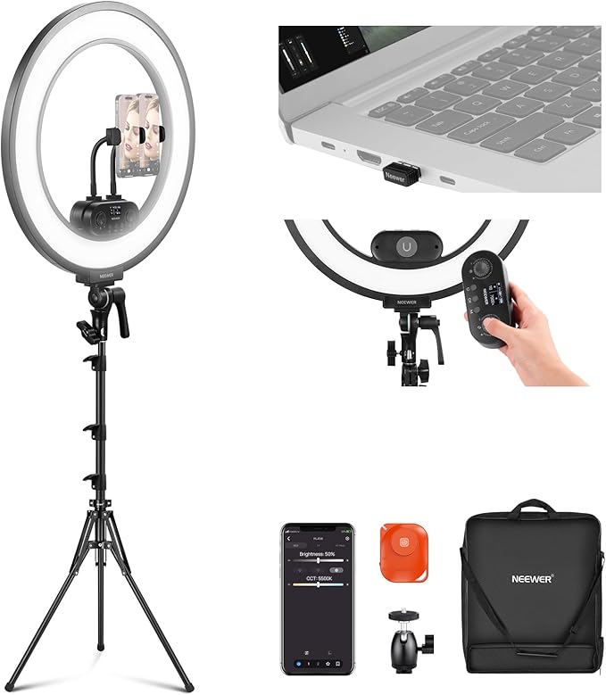 NEEWER 18 Inch Edge Lit Ring Light