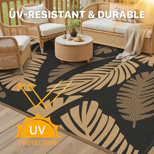 Outdoor Rug Waterproof Plastic Rugs for Patio (108 Sq Ft)
