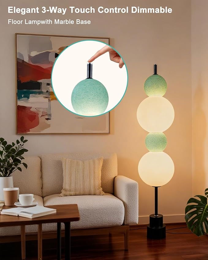 Blue Globe Floor Lamp