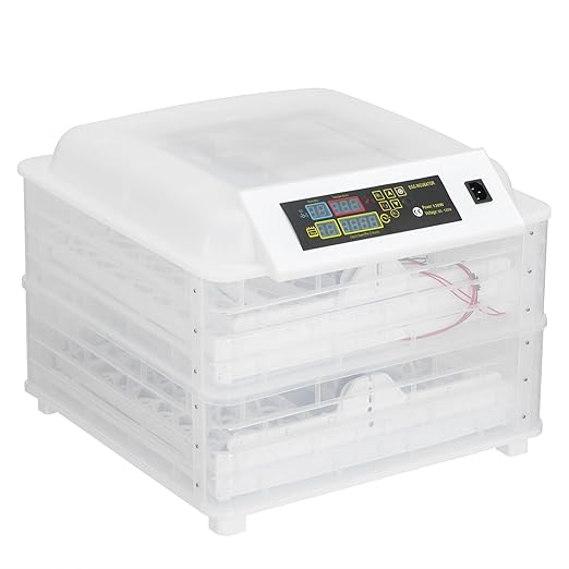 Incubator for Chicken Eggs, 112 Egg Automatic Incubator with Auto-Turning & Digital Control, Transparent Poultry Hatcher for Duck Quail Goose Parrot, Energy-Saving Incubator with Temperature Control