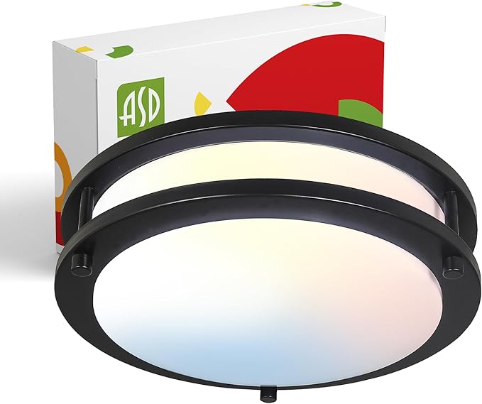ASD LED 10" Round Flush Mount Lighting, Close to Ceiling Light Fixture | 3CCT