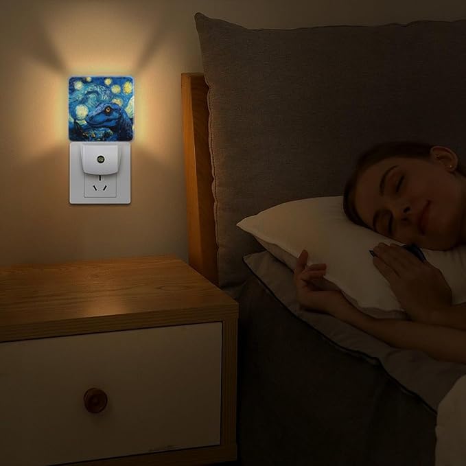 Lights by Night Decorative LED Night Light, Starry Night Funny Dinosaur Night