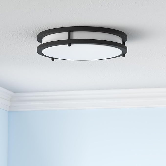 ASD LED 18" Round Flush Mount Lighting, Close to Ceiling Light Fixture | 3CCT