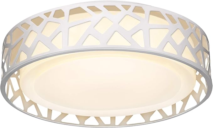 LED Flush Mount Ceiling Light, 14 Inch Dimmable Round Lighting Fixture