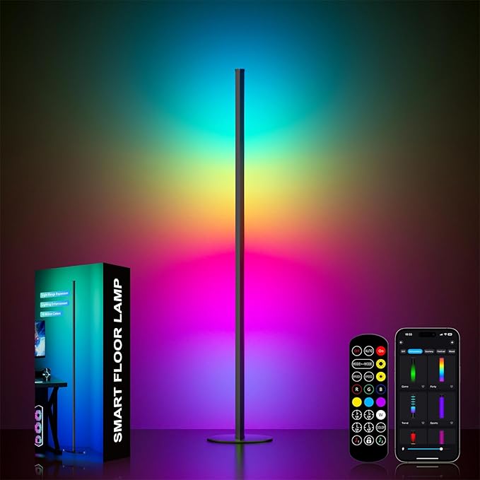 Corner Floor Lamp, Upgraded Corner Lamp APP and Remote Control, 16 Million