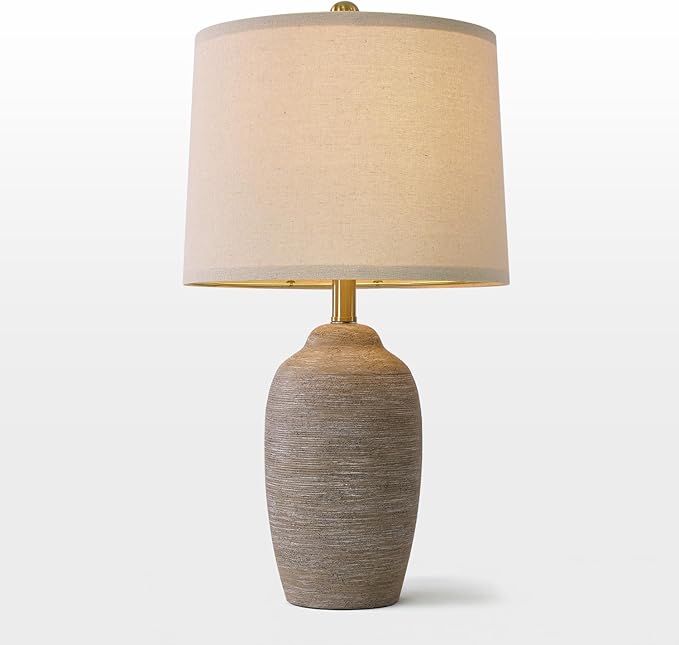 24.5" Handcrafted Ceramic Table Lamp