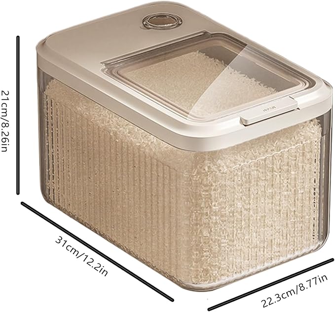 Pet Feed Canister - 20 Inch Lockable Storage Drum For Odor Containment, Defense With Silicone Gasket Stackable Design, Cereal Treat Vault For Rabbit Poultry Ration Handling Operations