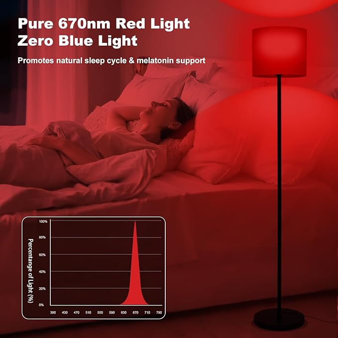 Floor Lamp with Red Light