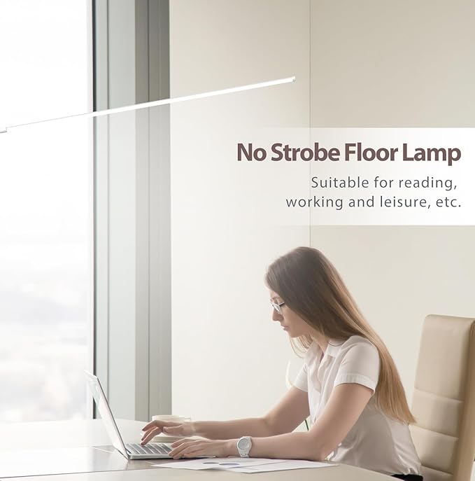 LED Reading Floor Lamp, Eye-Caring Bright Floor Reading Light