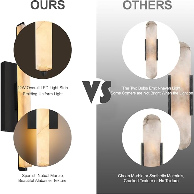 Alabaster Wall Sconce, Bronze Modern Bathroom Sconces, Indoor Wall Lighting