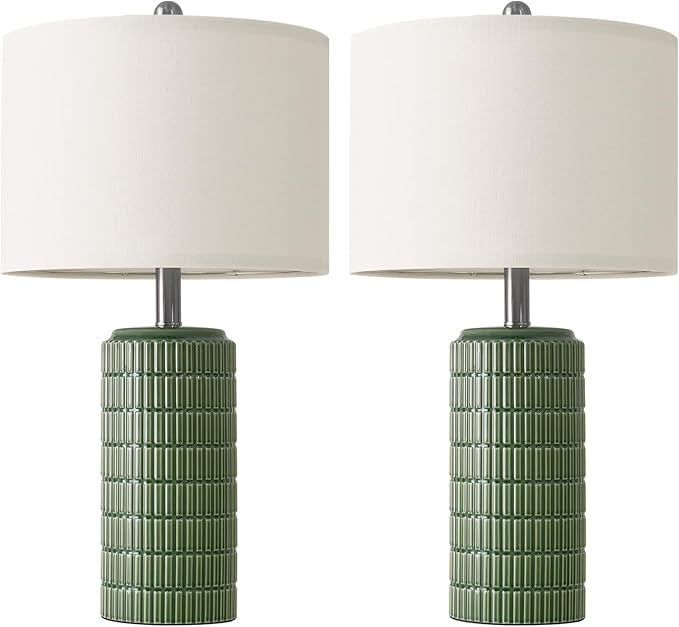PoKat 24" Modern Ceramic Table Lamps Set of 2