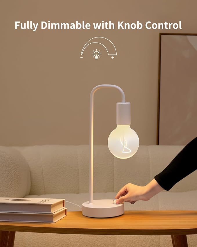 ONEWISH Industrial Small Table Lamp