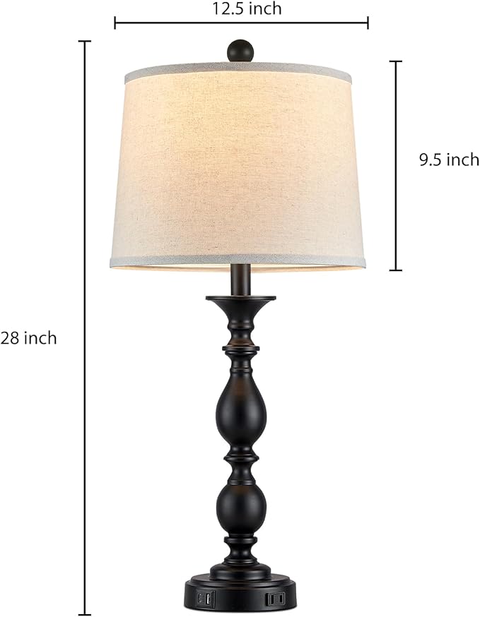 28" Tall Modern Table Lamps Set of 2
