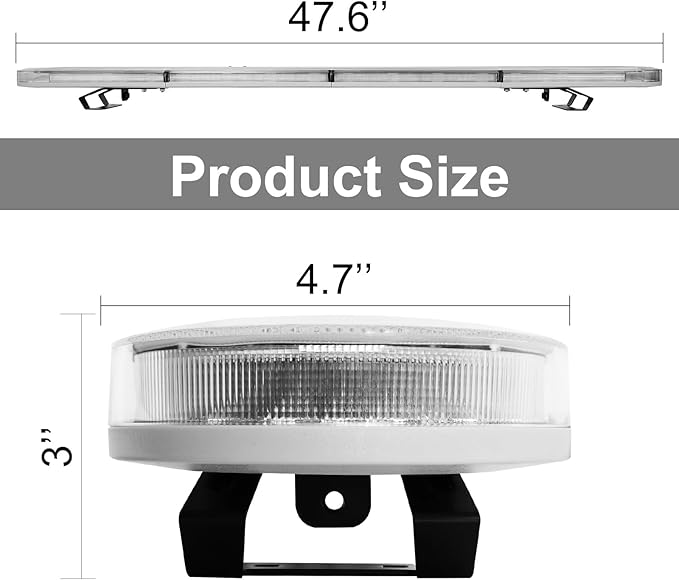 ASPL 48" High-Intensity LED Low Profile Roof Mount Emergency Warning Security