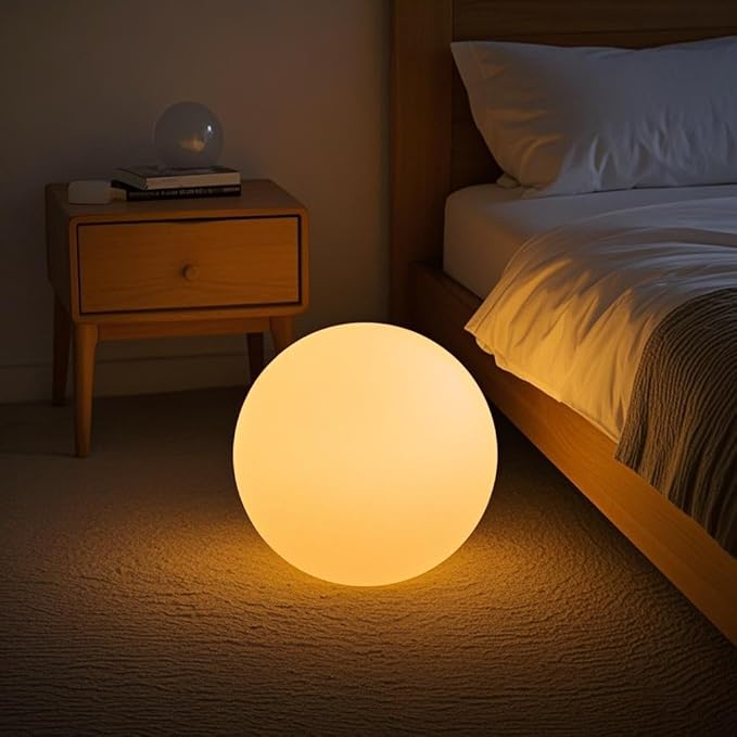 12-Inch LED Ball Light, Changing Glowing Orb Light