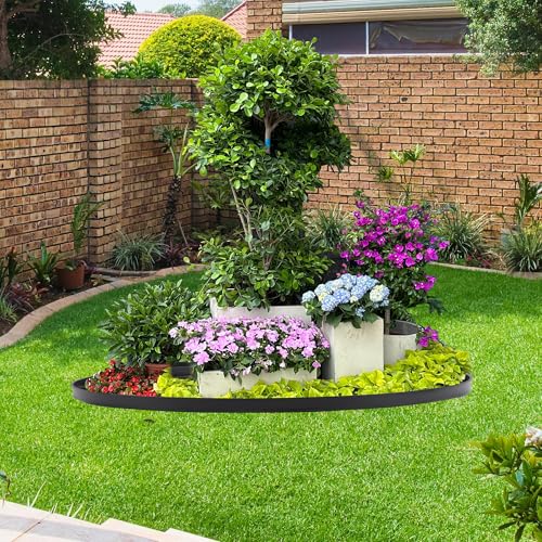 Landscape Edging Borders 33FT Extra Tall 4IN Outdoor Edging Borders Plastic Flexible with 30pcs Stakes