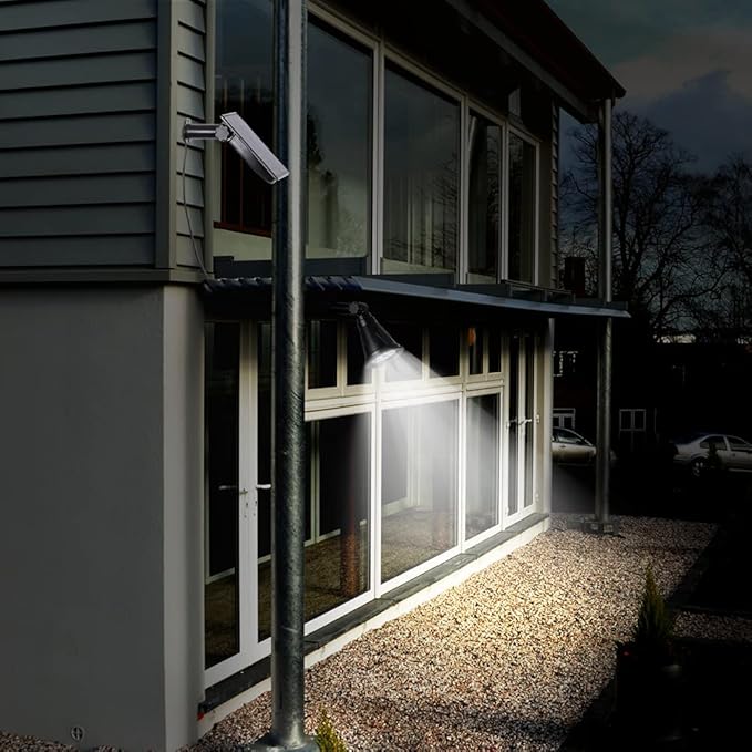 T-SUN Solar Spotlights, 4 LED Solar Powered Landscape Spotlights Waterproof