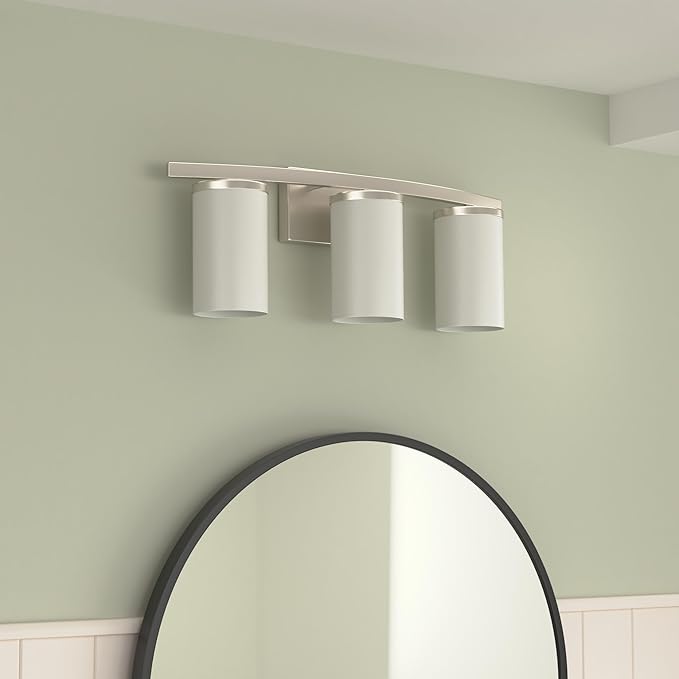 Kichler Crosby 23" Vanity Light in Brushed Nickel, 3-Light Contemporary