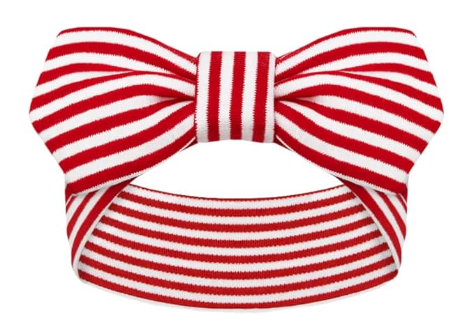 Creative Knitwear Arizona Wildcats Infant Girls Red/White Striped Hair Knot Headband Embroidered Logo - Size Newborn - 4T