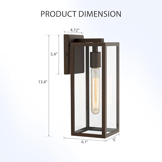 Bestshared Outdoor Wall Lantern, Anti-Rust Outdoor Wall Sconce Light Fixtures