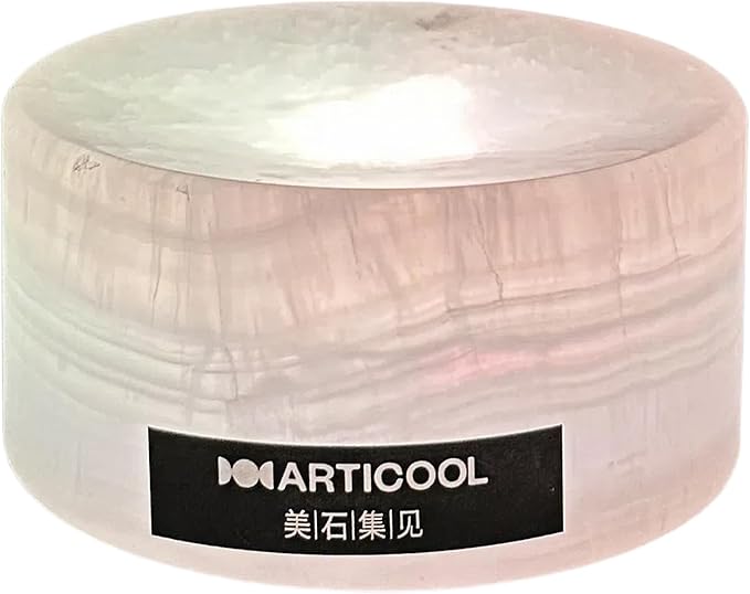 Natural Jade Touch Night Light: Color-Changing LED Mood Lamp, Rechargeable Soft