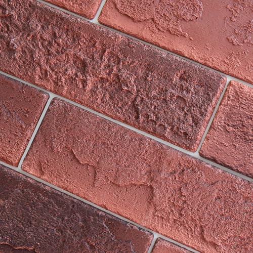 100 Vintage Red Faux Brick Wall Tiles