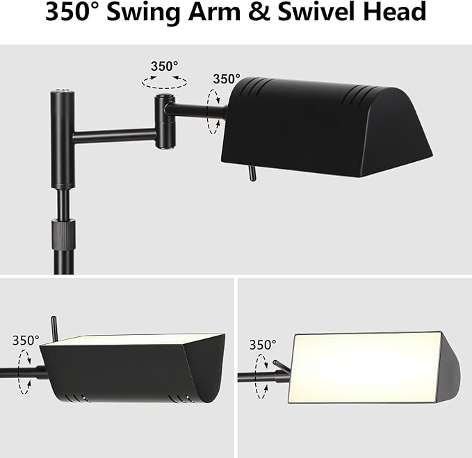 SUNMORY Dimmable LED Pharmacy Floor Lamp, 16W/1500LM Bright Reading Floor Lamp
