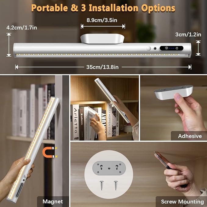 Battery Powered Operated Wall Strip Lights, Motion Sensor LED Light Bar Indoor