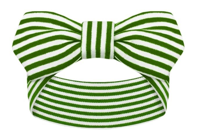 Creative Knitwear Marshall Thundering Herd Infant Girls Kelly/White Striped Hair Knot Headband Embroidered Logo - Size Newborn - 4T