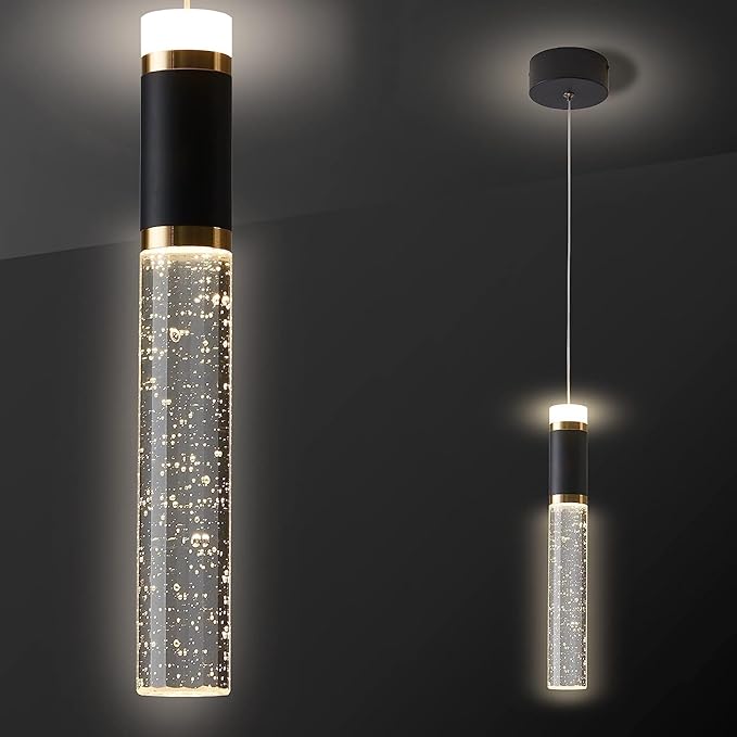 Pendant Light, Crystal Modern Led Kitchen Island Light Fixture, Adjustable