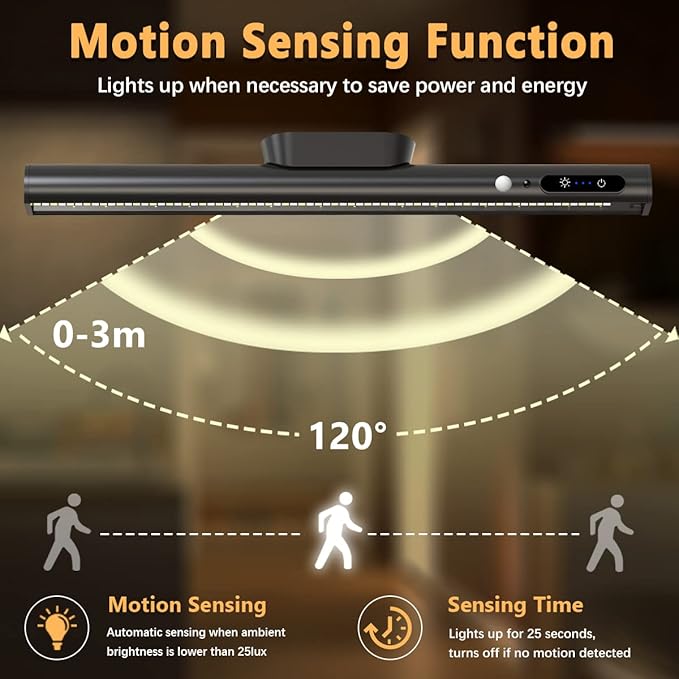 Battery Powered Operated Wall Strip Lights, Motion Sensor LED Light Bar Indoor