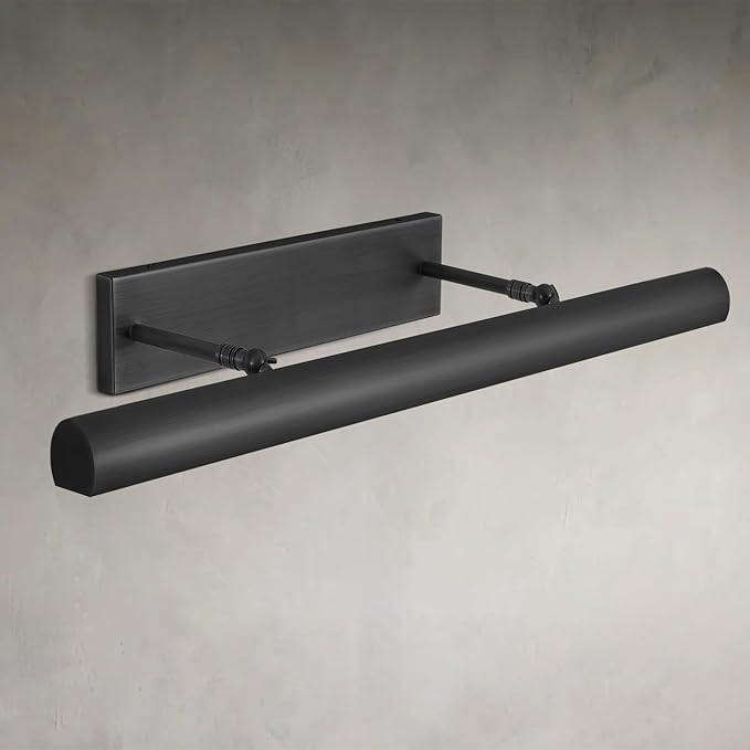 Matte Black Picture Lights for Wall, 3-Light Bronze Gallery Light, Warm White