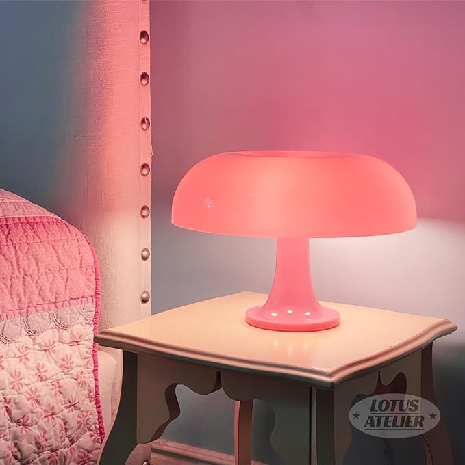 Lotus Atelier Light Pink Mushroom Lamp