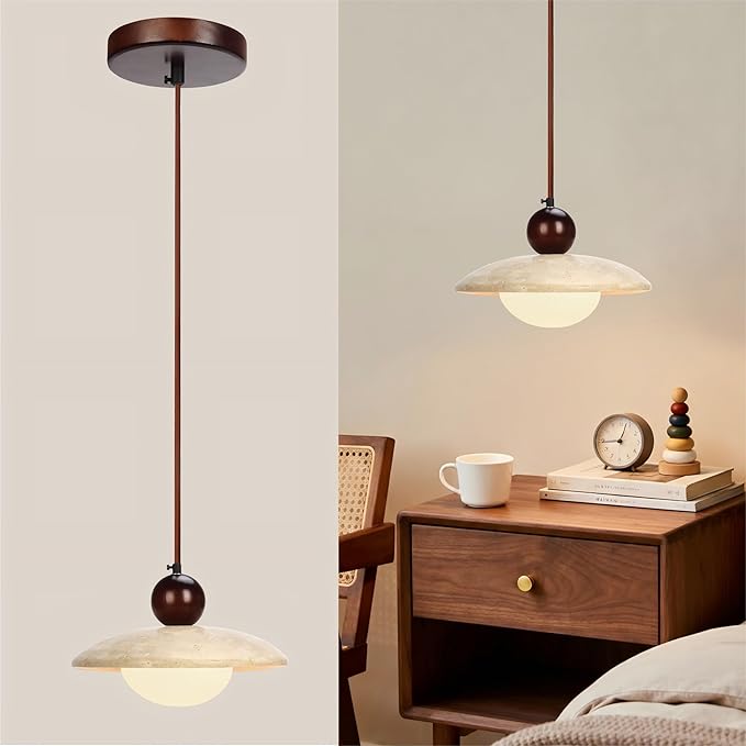 Wabi Sabi Pendant Light, Adjustable Nordic Hanging Lamp