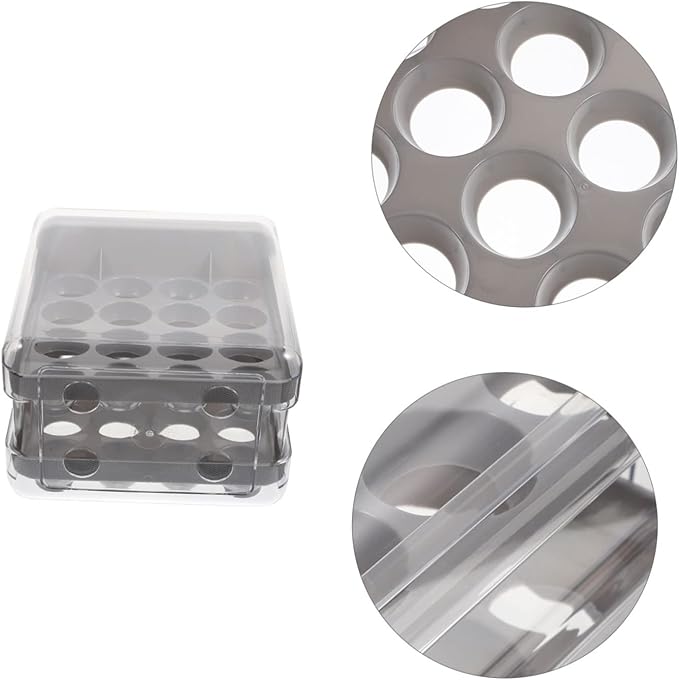 Double Layer Egg Storage Organizer Egg Holder for Refrigerator Cavity Drawer Style Egg Supply Case Durable and Convenient Egg Storage Box for Home and Farm Use