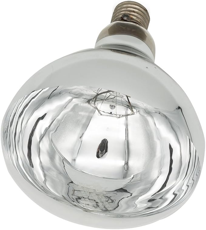 Heat Lamp Bulb Clear Infrared Light Bulb 250 Watt Hard Explosion-Proof Glass for Chicks, Poultry, Bathroom, Food Heating, Light Therapy (120V,250W)